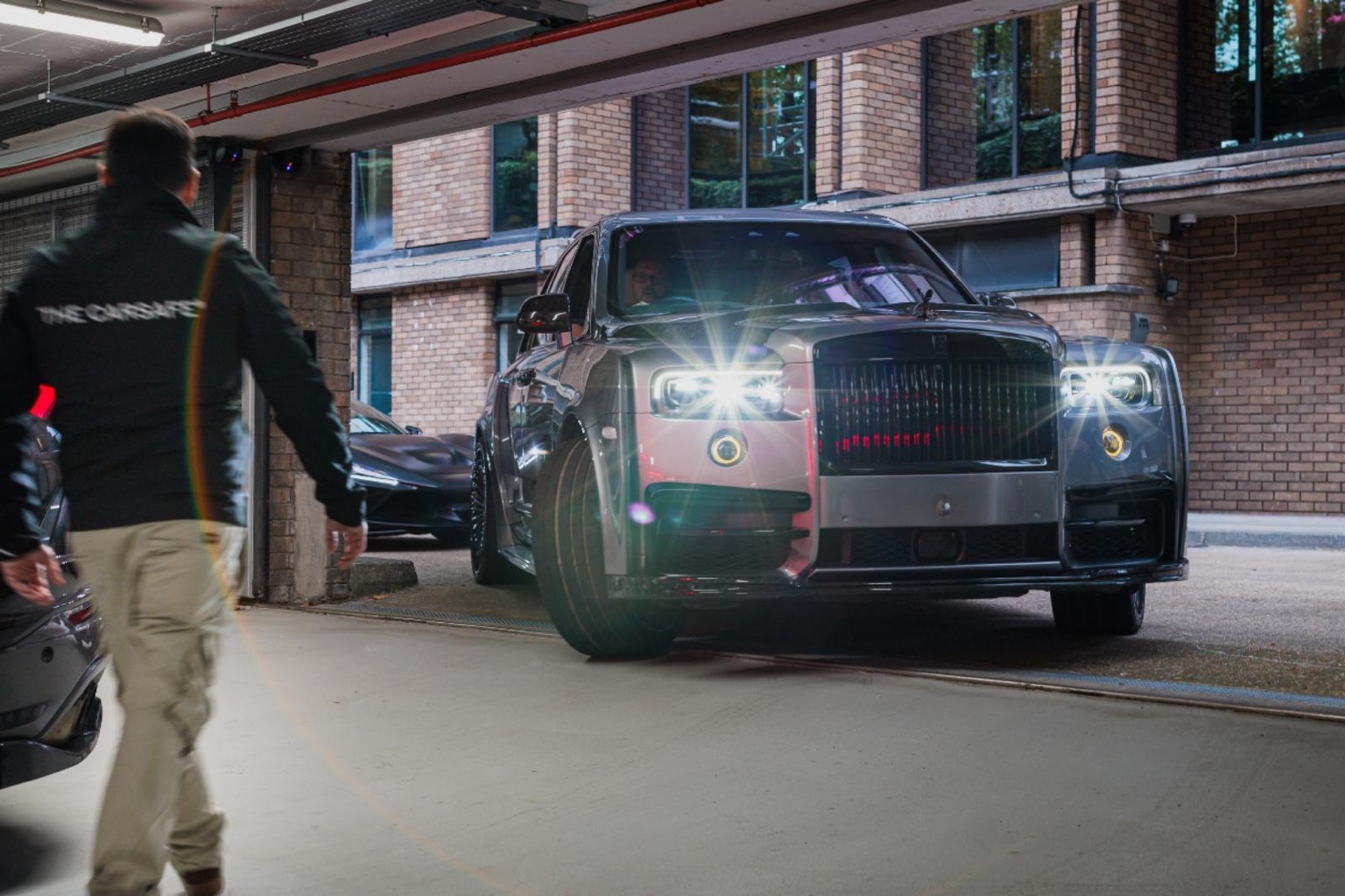 The Carsafe team welcoming a Rolls-Royce